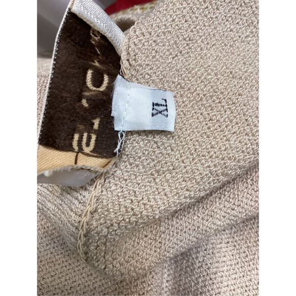 St john Vintage Beige Crewneck Sweater Retro Striped Knit Pullover Unisex Size X - Picture 14 of 15